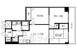 エーデル音羽 3階3LDKの間取り