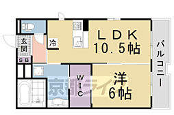 マジェスティ　サザン　II 1階1LDKの間取り