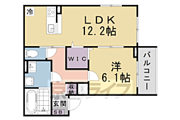 リボーン明誠 2階1LDKの間取り