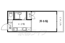 ブリックフォートアシハラ 2階1Kの間取り