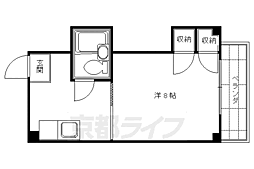 ハイツ・しらかば 2階1Kの間取り