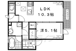 アルヴィータ 2階1LDKの間取り