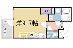 グランデコート大宅ＳＯＵＴＨ 3階ワンルームの間取り