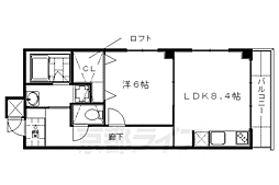 レジデンス雅都 4階1LDKの間取り