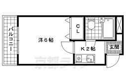 ナ・テュール11 3階1Kの間取り