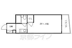 メゾン・ド・アムール 6階1Kの間取り