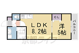 グランカーサ日の又 3階1LDKの間取り