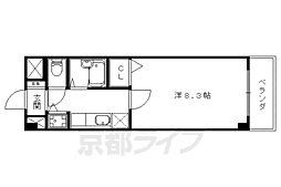 ルミナス・ヨシ 2階1Kの間取り