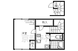 レオネクスト大輝 2階1Kの間取り