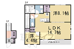 伏水庵 2階2LDKの間取り