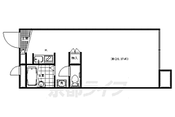 JR東海道・山陽本線 桂川駅 徒歩13分の賃貸アパート 2階1Kの間取り