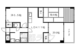 エーデル音羽 1階3LDKの間取り