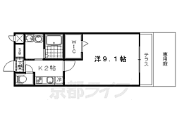 Ａ−ｍｏｎ醍醐 1階1Kの間取り