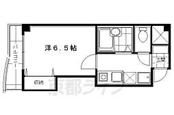 レジデンス・アールエット 2階1Kの間取り