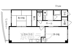 メゾン・パサージュ 2階2LDKの間取り