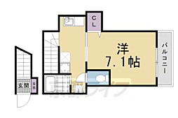 グランパレスCoCo 1Kの間取図画像