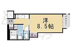 JR東海道・山陽本線 京都駅 徒歩5分の賃貸マンション 8階1Kの間取り