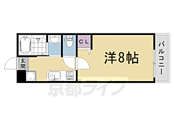フォルトゥーナ広隆寺 1Kの間取図画像