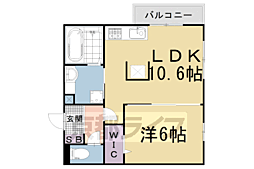 メゾン・ソネット二条新町 1LDKの間取図画像