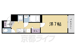アドバンス京都烏丸町 1Kの間取図画像