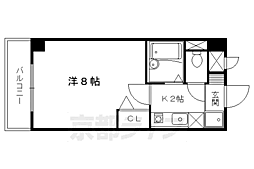 サムティ上堀川 1Kの間取図画像