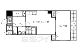 CITYSPIRE浜大津駅前 1LDKの間取図画像