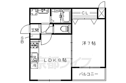 BellevueKitayama 1LDKの間取図画像