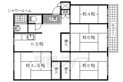 構口マンション 4Kの間取図画像