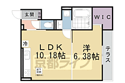 ヴィラリヴィエール 1LDKの間取図画像