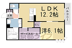アロースフェリス 1SLDKの間取図画像