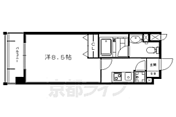 レジディア洛北 1Kの間取図画像