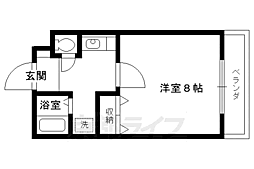 TOST宝が池 1Kの間取図画像