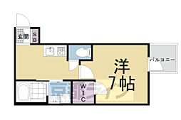 WELLSQUARE京都西陣WEST 1Kの間取図画像