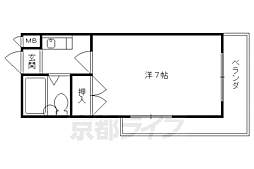 アークハイツ城南宮 1Kの間取図画像