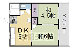 コーポ豊栄 2DKの間取図画像