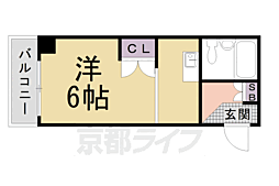 ファーストコート御所室町 1Kの間取図画像