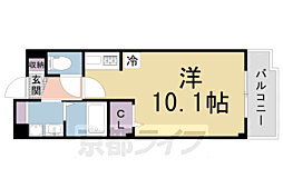 アベニュー 1Kの間取図画像