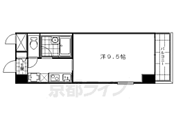 響の館 1Kの間取図画像