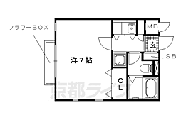 アルテハイム白梅町 1Kの間取図画像