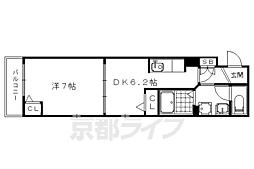 ラフレシール太秦2 1DKの間取図画像