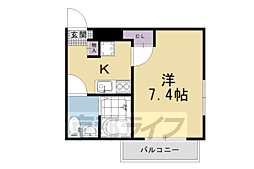 レジデンス西小路小米町 1Kの間取図画像