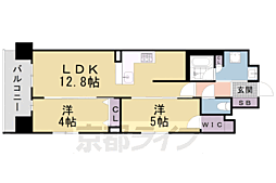 ユニハイム京都七条通り 2LDKの間取図画像