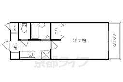 メゾン山城 1Kの間取図画像