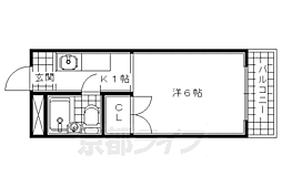 リバーサイド橋本 1Kの間取図画像