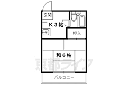 メゾンフリスコ 1Kの間取図画像
