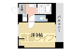 ジョイテル西院 1Kの間取図画像