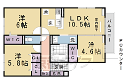 アーバングレイス 3LDKの間取図画像