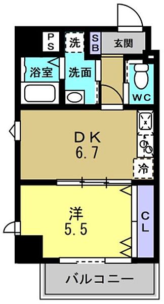 メインステージ甲子園口 401｜兵庫県西宮市甲子園口2丁目(賃貸マンション1DK・4階・33.92㎡)の写真 その2