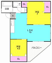 ニュー甲子園マンション(網引町) 402 ｜ 兵庫県西宮市甲子園網引町8-21（賃貸マンション2LDK・4階・50.35㎡） その2