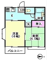 エリゼ弐番館 2Kの間取図画像